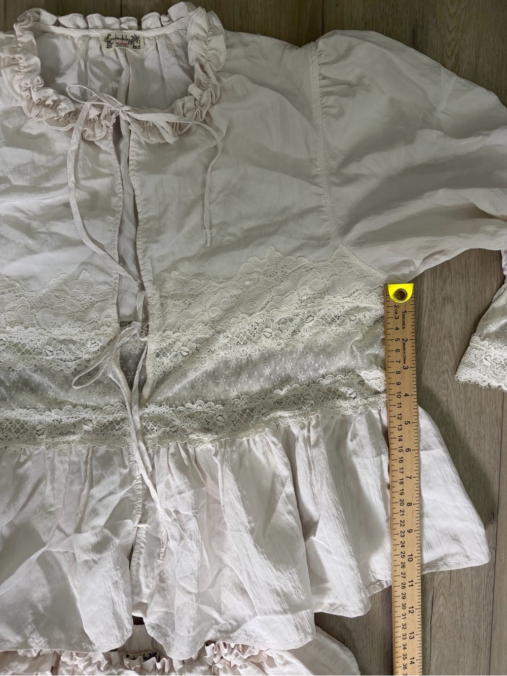 Intimately Free People Ivory Lace Ruffle Two-Piece Set - Picture 7 of 15
